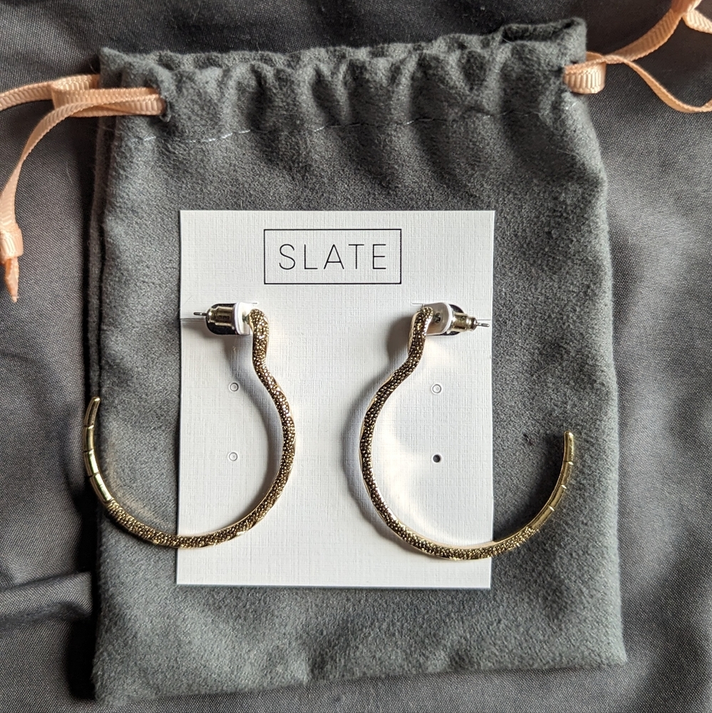 SLATE Serpentine Hoop Earrings